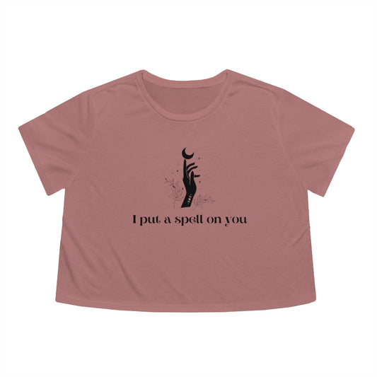 I put a spell on you womens crop top
