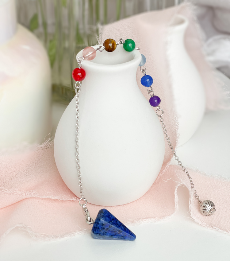 Crystal Pendulum on Seven Chakra Chain