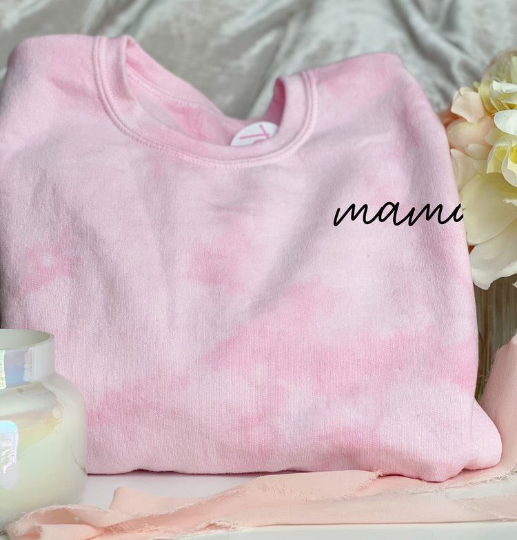 Mama Tie Dye Crewneck Sweatshirt